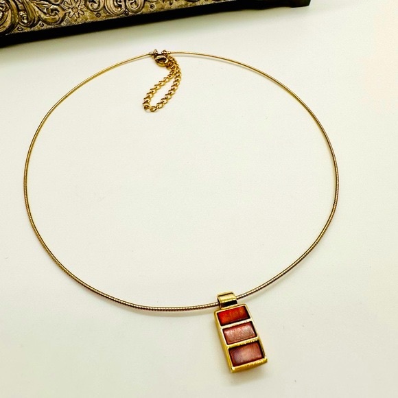 Vintage Ruby Rhinestone Reversible Necklace - Picture 4 of 16